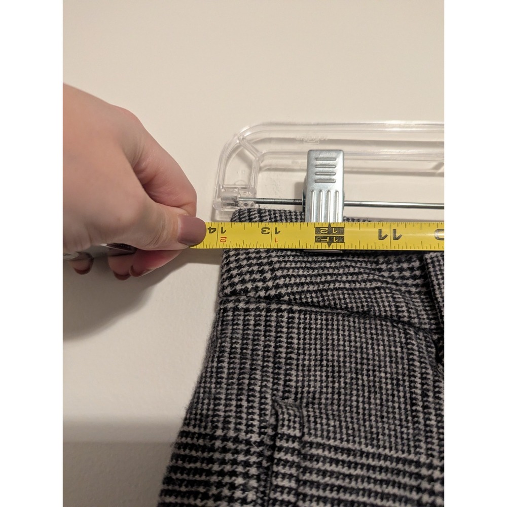 Aritzia Wilfred Wool Cashmere Trouser Dress Pants Gray Tapered Plaid Womens Sz 6 - Picture 5 of 8